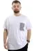 Big Size Crew Neck Man T-shirt JUST ON TIME U24042 White