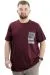 Big Size Crew Neck Man T-shirt JUST ON TIME U24042 Plum