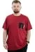 Big Size Crew Neck Man T-shirt REFILL U24044 Burgundy