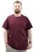 Big Size Mens T-Shirt Crew Neck SIMPLICITY U24046 Plum