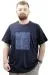Big Size Mens T-Shirt Crew Neck LABYRINTH U24048 Navy Blue