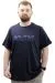 Big Size Mens T-Shirt Crew Neck ROUTINE U24049 Navy Blue