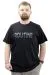 Big Size Mens T-Shirt Crew Neck ROUTINE U24049 Black
