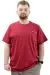 Mens Big Size Crew Neck T-shirt CHANGE U24050 Burgundy