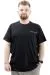 Mens Big Size Crew Neck T-shirt CHANGE U24050 Black