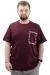 Mens Big Size T-Shirt Crew Neck T-shirt NUMBER U24051 Plum