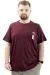 Mens Big Size T-Shirt Crew Neck T-shirt LIMITED U24052 Plum