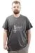 Big Size Mens T-Shirt V Collar BELIEVE U24054 Antrasit