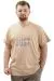 Big Size Mens T-Shirt V Collar BELIEVE U24054 Beige