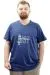 Big Size Mens T-Shirt V Collar BELIEVE U24054 Indigo