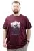 Mens Big Size T-shirt Crew Neck OWN U24060 Plum