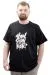 Mens Big Size T-shirt Crew Neck SOON U24061 Black