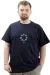 Mens Big Size T-shirt Crew Neck LONDON U24062 Navy Blue