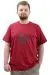 Big Size Mens T-shirt Crew Neck T-Shirt SPIRAL U24065 Burgundy