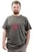 Big Size Mens T-shirt Crew Neck T-Shirt SPIRAL U24065 Khaki