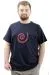 Big Size Mens T-shirt Crew Neck T-Shirt SPIRAL U24065 Navy Blue
