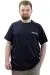 Big Size Mens T-shirt Crew Neck T-Shirt TOUCH U24066 Navy Blue