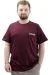 Big Size Mens T-shirt Crew Neck T-Shirt TOUCH U24066 Plum
