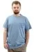 Big Size Mens T-shirt Crew Neck T-Shirt TOUCH U24067 Blue