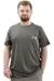 Big Size Mens T-shirt Crew Neck T-Shirt NYC U24068 Khaki