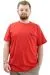 Big Size Mens T-shirt Crew Neck T-Shirt NYC U24068 Kırmızı