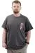Big Size Mens T-shirt Crew Neck LEAF U24069 AntraMelange