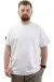 Big Size Mens T-Shirt Basic Elastic Crew Neck T-shirt U24073 White