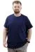 Big Size Mens T-Shirt Interlock Basic Crew Neck T-shirt U24077 Indigo