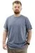 Big Size Mens T-Shirt Interlock Basic Crew Neck T-shirt U24077 Blue