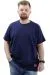 Big Size Mens T-Shirt Interlock Basic Crew Neck T-shirt STRIVE U24078 Indigo