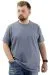 Big Size Mens T-Shirt Interlock Basic Crew Neck T-shirt STRIVE U24078 Blue