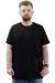 Big Size Mens T-Shirt Interlock Basic Crew Neck T-shirt STRIVE U24078 Black