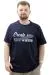 Big Size Mens T-shirt Crew Neck CREATE U24079 Navy Blue