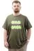 Big Size Mens T-shirt Crew Neck MILD U24080 Khaki