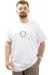 Big Size Mens T-shirt Crew Neck NEW YORK U24081 White