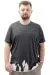 Big Size Mens T-shirt Crew Neck FLAME U24082 AntraMelange