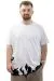 Big Size Mens T-shirt Crew Neck FLAME U24082 White