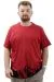 Big Size Mens T-shirt Crew Neck FLAME U24082 Burgundy