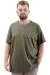 Big Size Mens T-shirt Crew Neck U24083 Khaki