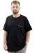 Big Size Mens T-shirt Crew Neck U24083 Black