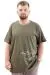 Big+Mens T-Shirt BELIEF U24085 Khaki