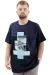 Big+Mens T-Shirt FRANCISCO U24086 Navy Blue