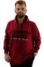 Mens Big Size Sweatshirt Kangaroo Pocket Hooded CULTURE U24164 Burgundy
