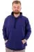 Big Size Mens Basic Sweatshirt Hooded Kangaroo Pocket U24166 Indigo