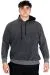Big Size Mens Hooded Sweatshirt acid wash Interlok U24167 White