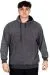Big Size Mens Hooded Sweatshirt acid wash Interlok U24167 Smoked