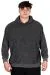 Big Size Mens Hooded Sweatshirt acid wash Interlok U24167 Grey