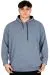 Big Size Mens Hooded Sweatshirt acid wash Interlok U24167 Blue