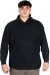 Big Size Mens Hooded Sweatshirt acid wash Interlok U24167 Black