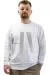Big Size Mens Sweathirt Crew Neck HV U24170 White